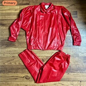 Pierre Lamonte ~ Vintage ~ Red ~ Size 10/12 ~ Jacket & Pants Set